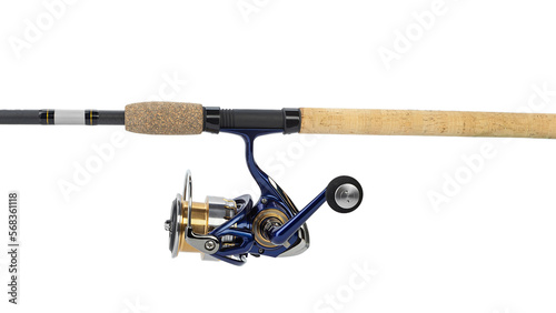 Fishing rod. Feeder spinning. The fishing reels is mounted on a fishing rod for catching bream, carp, roach and other peaceful fish.