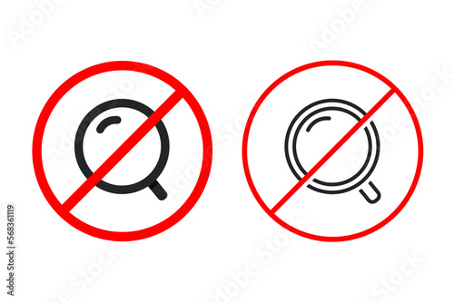 Free Download Magnifying glass prohibited. No magnifier. Illustration vector - GFXLoad