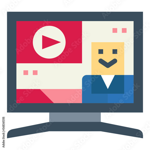 news flat icon style