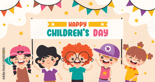 Template For Happy Children's Day
