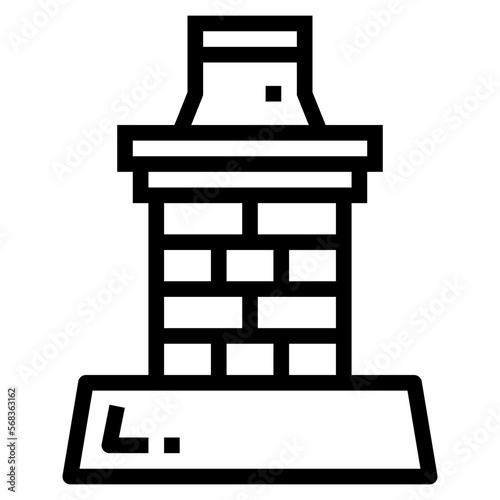 chimney line icon style