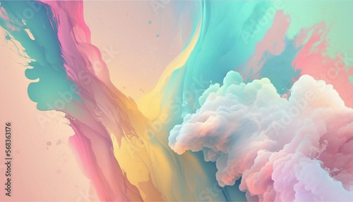 Pastel Abstract High Quality Background and Wallpaper, Soft Hues, Digital Backdrops, Cotton Candy Colored, Gentle and Sweeping Color Blends