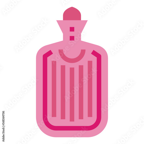 hot water bottle flat icon style