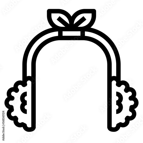 earmuffs line icon style