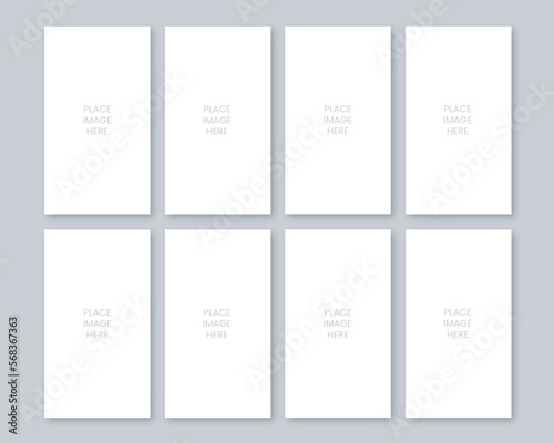 8 layout space frame design for social media preview set design
