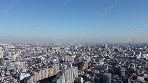 板橋区上空　空撮の市街地
