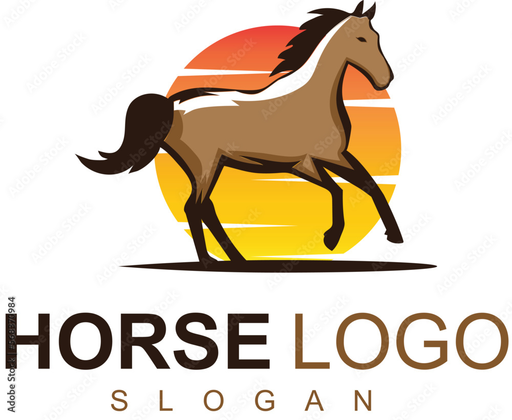 year of the horse logo vector for the business logo template 