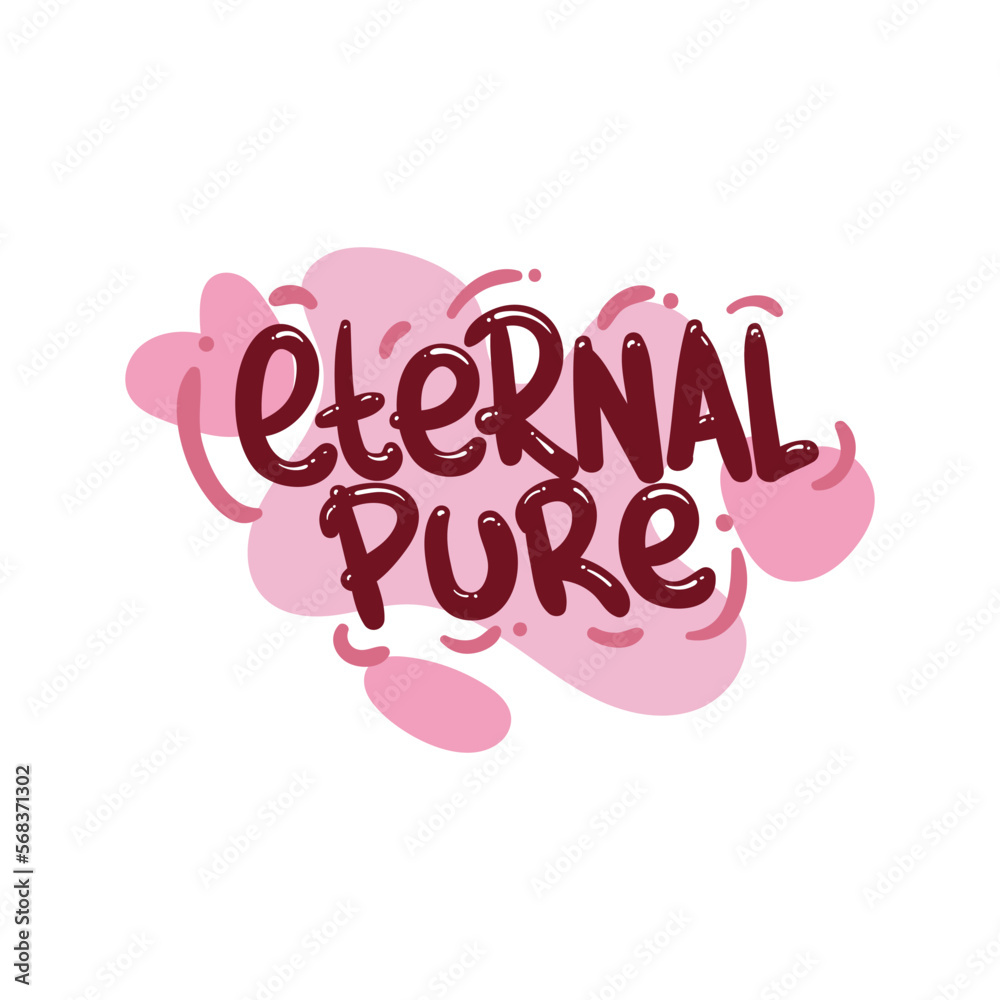 eternal pure love people quote typography flat design illustration