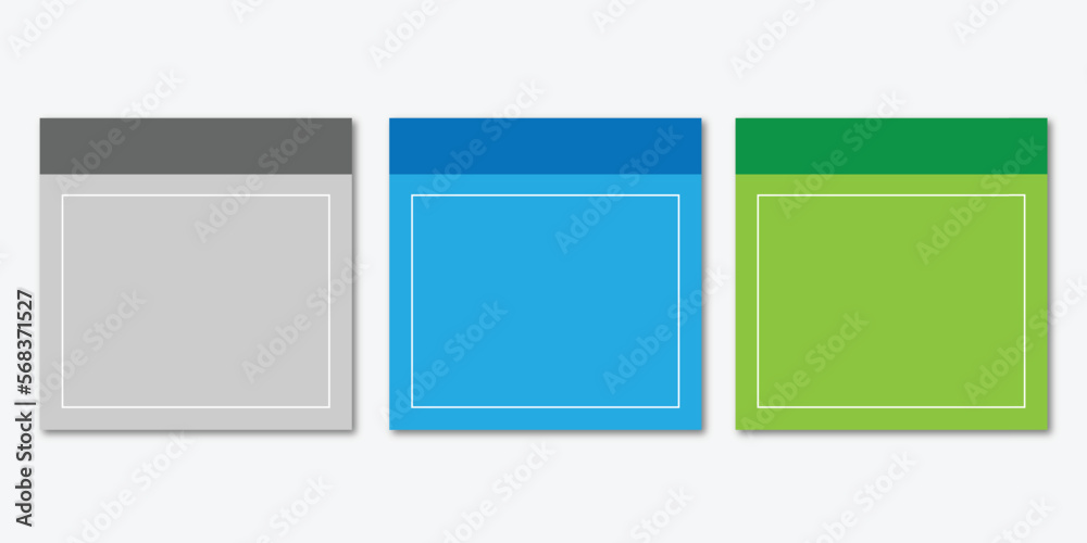 set of boxes isolated on white for infographic design banner set design multi colour 