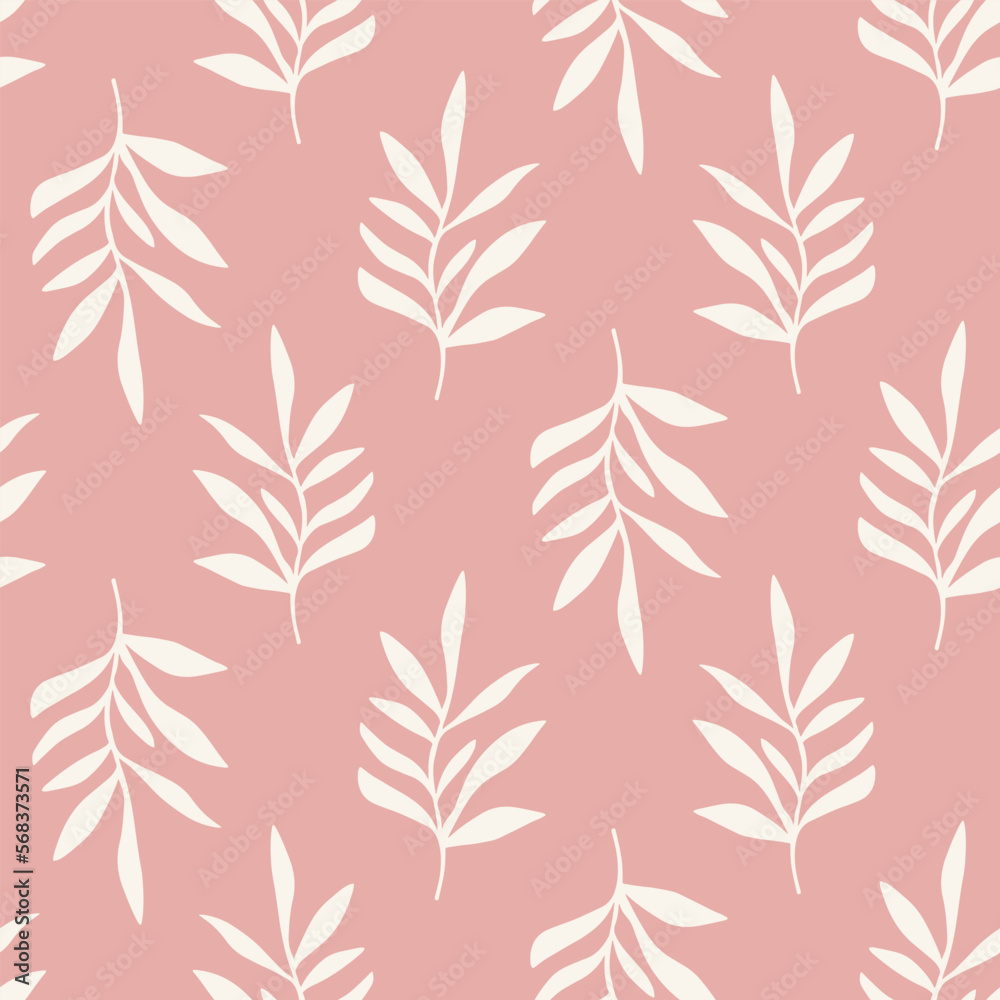 Retro Minimal Foliage Seamless Pattern Retro Minimal Foliage Seamless Pattern