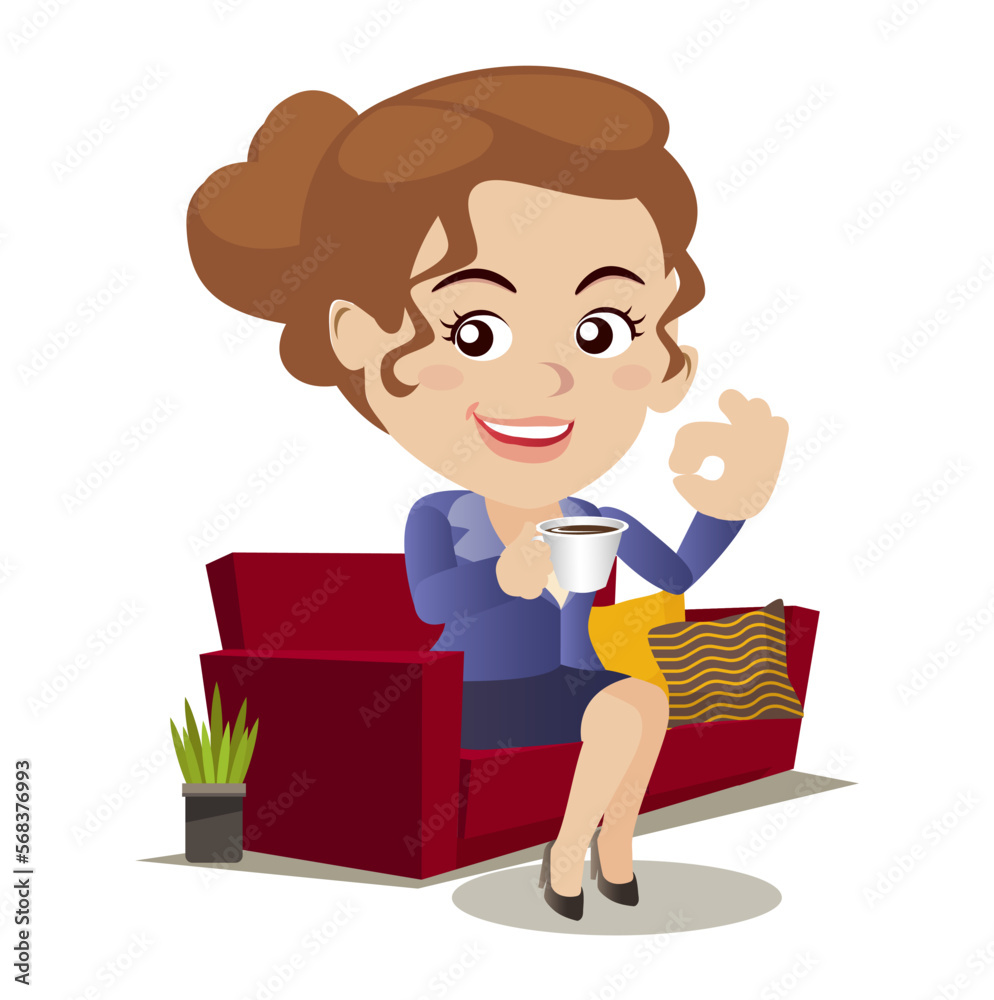 business people making a break relaxing and drinking a coffee business people making a break relaxing and drinking a coffee