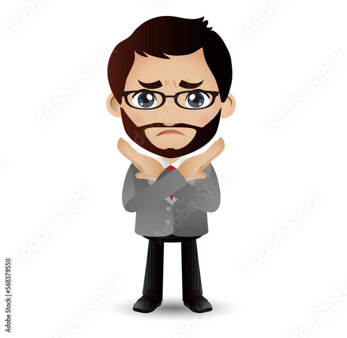 People show a gesture no or stop