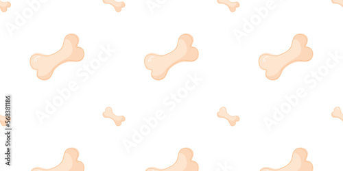 Seamless pattern with bone. Vector illustration