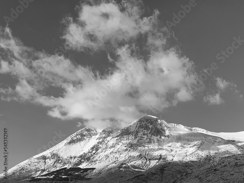 Mountain in the central of Italy, Monte Velino in the winter season
