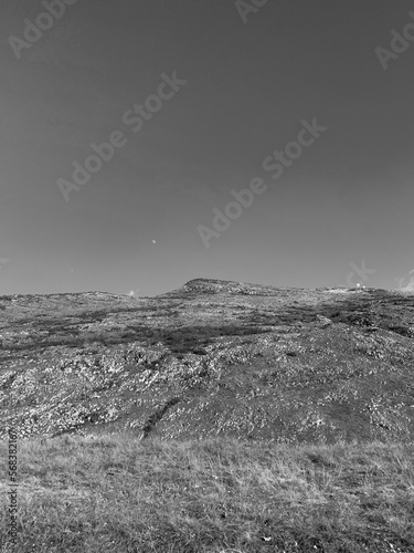 Mountain in the central of Italy in Abruzzo region with the moon