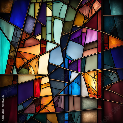 stained glass shapes Generative AI