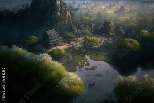 Jiang Su PROVINCES NAN and City Sn ENG CENTRAL PARK. Generative AI photo