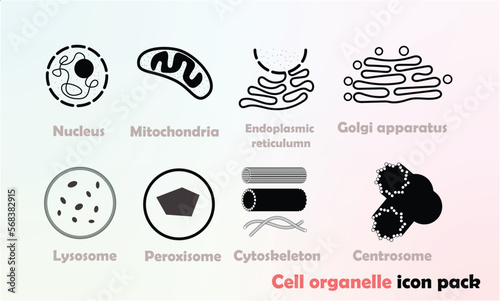 cell organelle icon pack photo