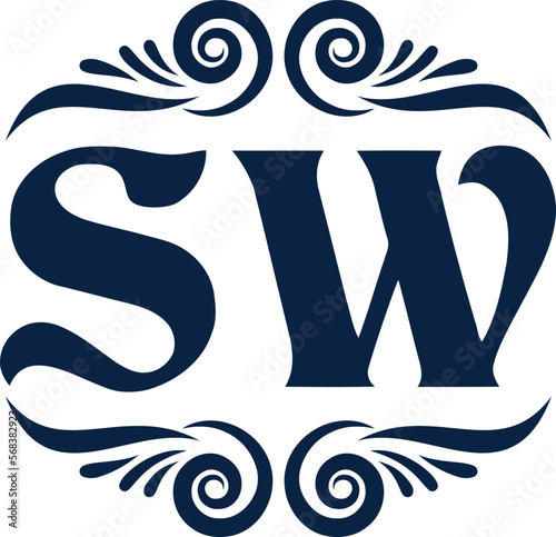 sw luxury logo design