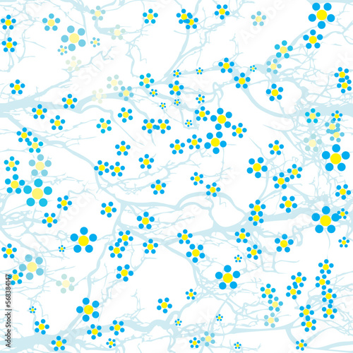 seamless forget-me-not background. Vector illustration