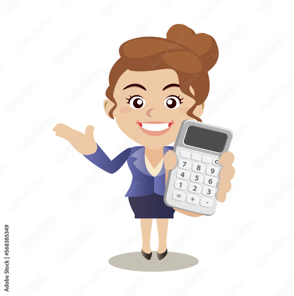 Business people or manager holding a calculator. Business people or manager holding a calculator.