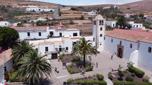 Flying over the town of Betancuria
over Fuerteventura, native video shot with a professional DJI drone.