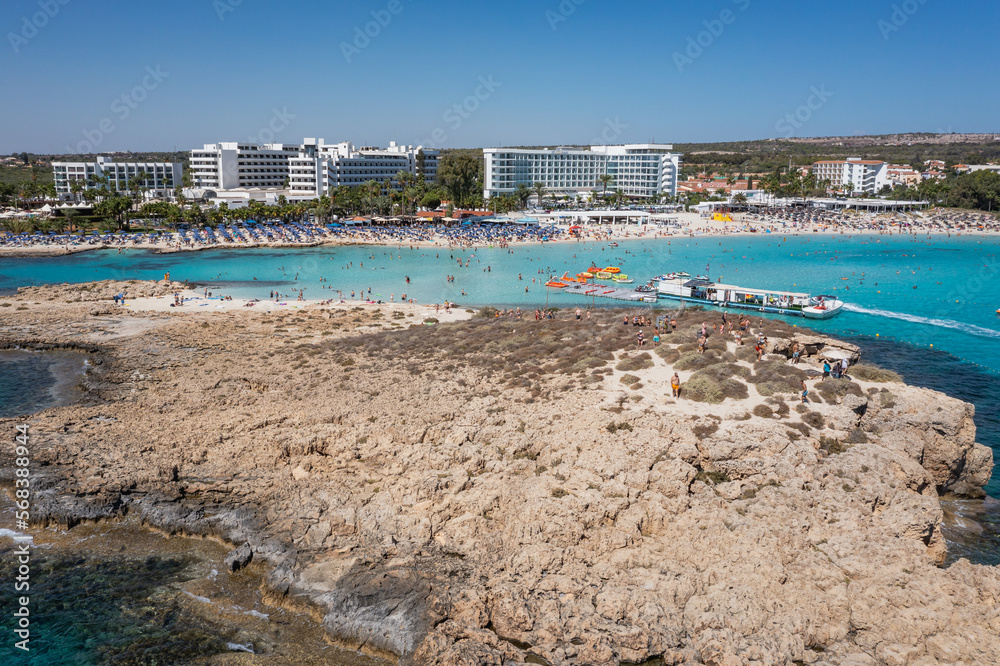 Nissi Island next to Nissi beach in Ajia Napa resort in Cyprus island country