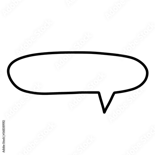 Conversation Speech Bubble Chat Doodle Hand Draw isolated