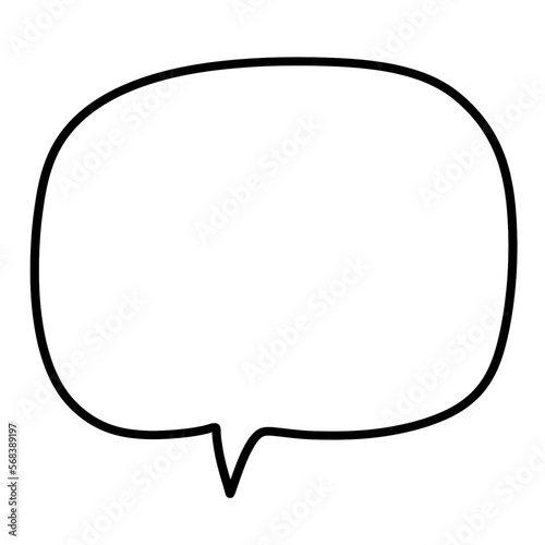 Conversation Speech Bubble Chat Doodle Hand Draw isolated