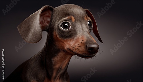 young dog, dachshund,  generative AI © ca-art
