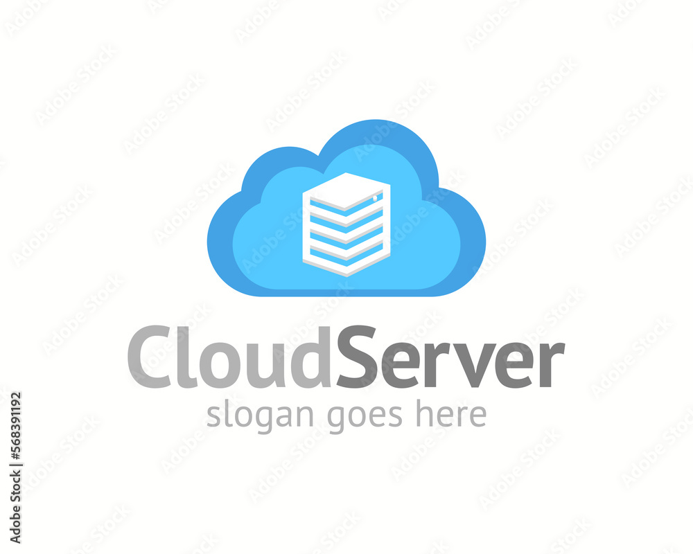 Cloud Server Hosting Logo. Data server logo design Cloud Server Hosting Logo. Data server logo design