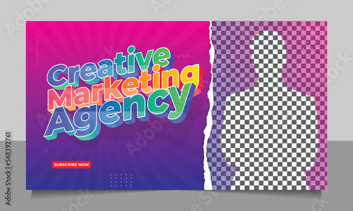 Corporate Business YouTube Thumbnail or Editable Creative Video Thumbnail for video cover template.