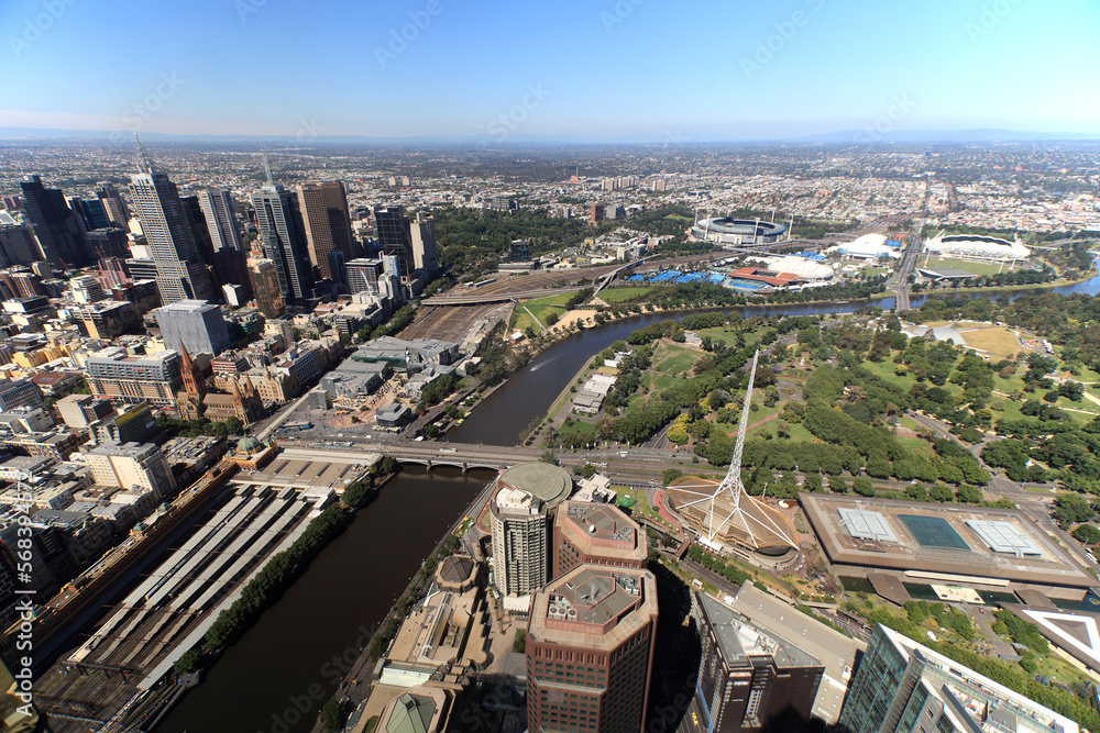 Melbourne viewed from Eureka Tower, Australia