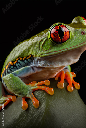 Radiant Red-Eyed Tree Frog Charm