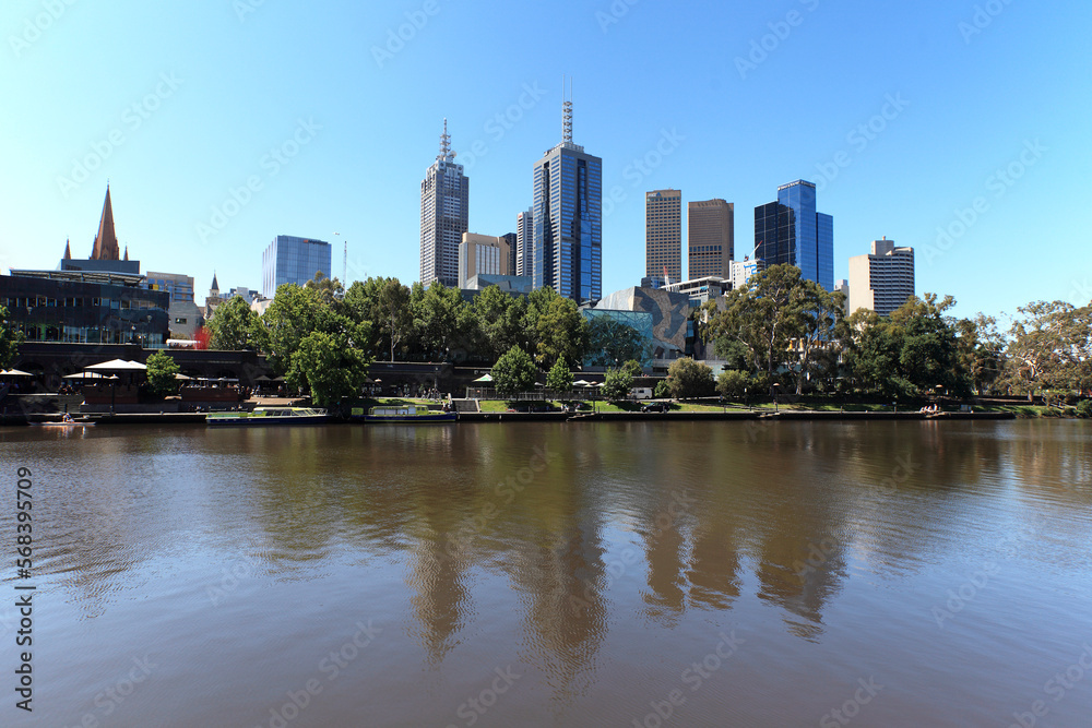 Fototapeta premium Melbourne central business district (Melbourne CBD), Australia