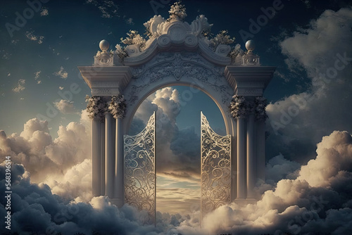 The gates of heaven, the gates of paradise. Generative AI.