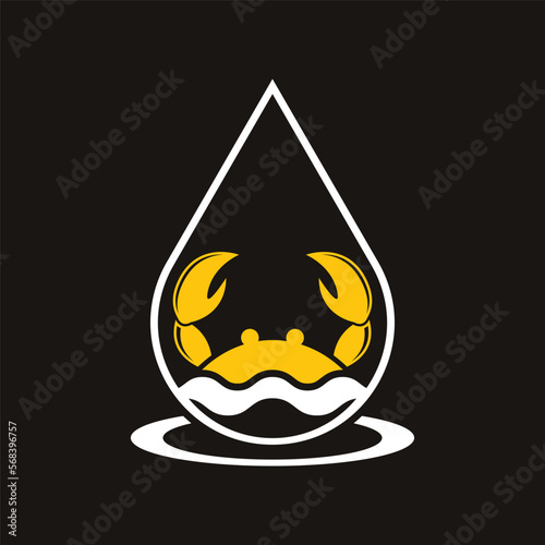 Crab seafood logo template vector icon