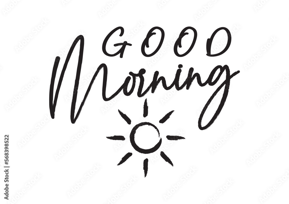 Good Morning lettering text vector artwork Good Morning lettering text vector artwork