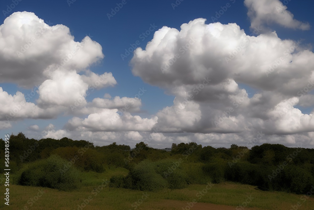 Fluffy white and pink clouds - generative ai Fluffy white and pink clouds - generative ai