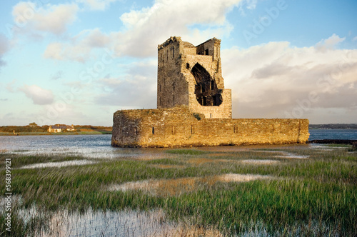 15thC. Carrigafoyle Castle near Ballylongford, Co. Kerry, Ireland. On south shore of River Shannon estuary photo