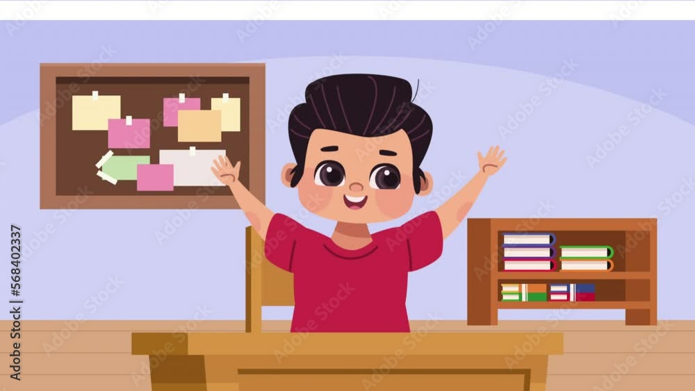 little student boy character animation little student boy character animation