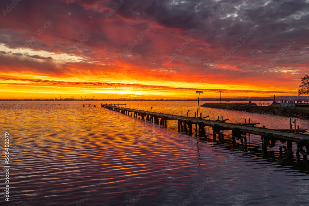 Obraz premium Morgenrot am Dümmer