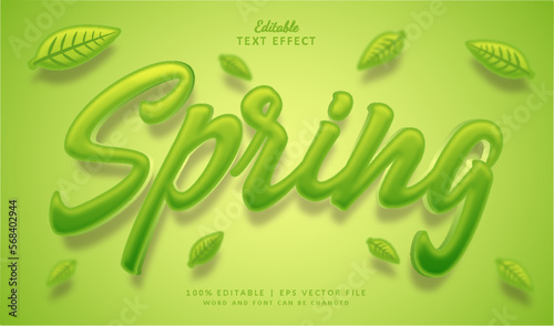 Spring editable text effect style theme spring season