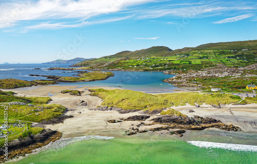 Derrynane Bay beach west of Caherdaniel on the Ring of Kerry, Iveragh peninsula, Ireland. Looking west. Home of Daniel O’Connell photo