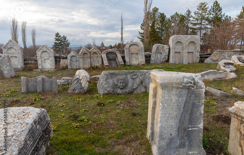 Kutahya, Turkey, December 15, 2022:  ancient city in Cavdarhisar,  photo