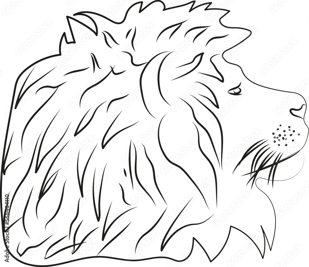 lion head outline