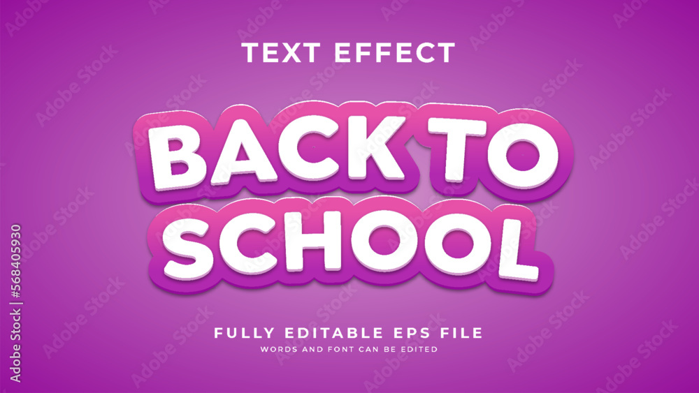 Back to school text effect Back to school text effect