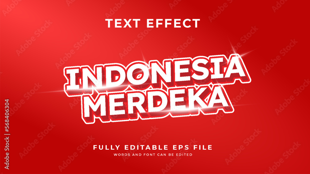 Indonesia text effect