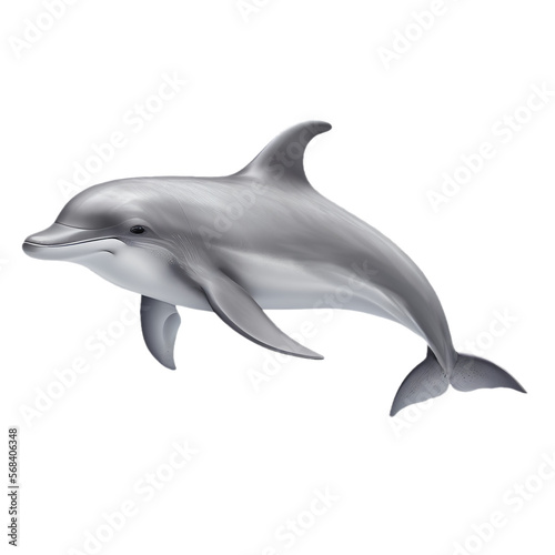 Fototapeta dolphin (ocean marine animal) isolated on transparent background cutout
