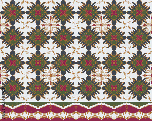 Singayaksa, Banten, Java Island, Indonesia Batik Traditional Java - Vector